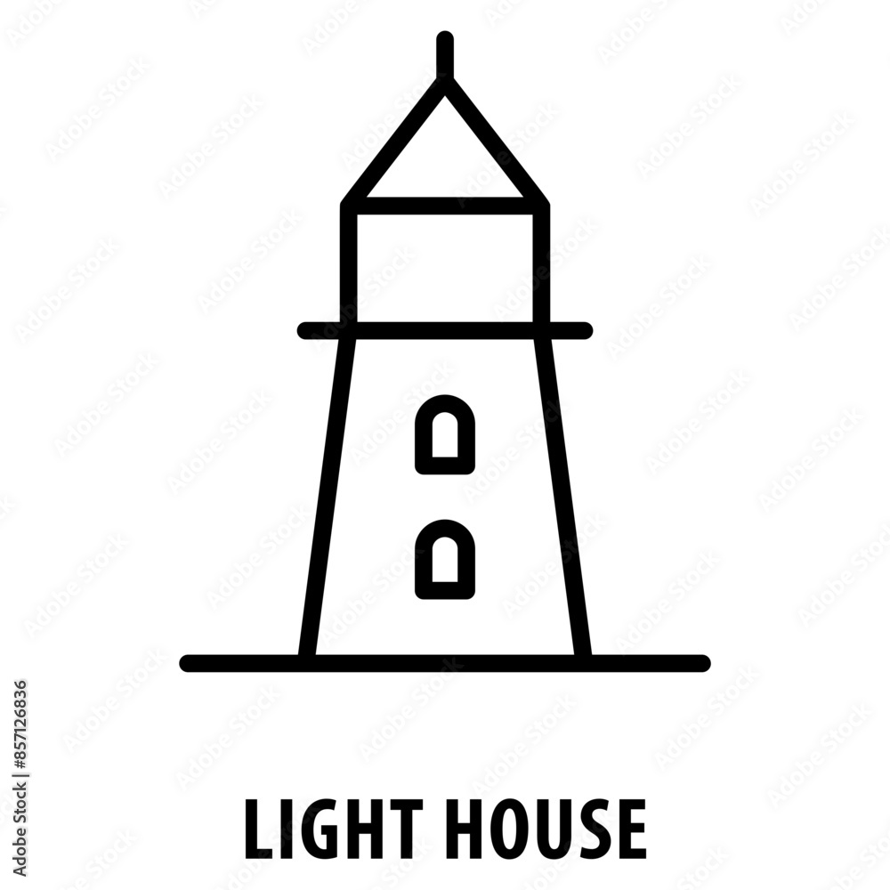 Poster light house icon simple and easy to edit for your design elements