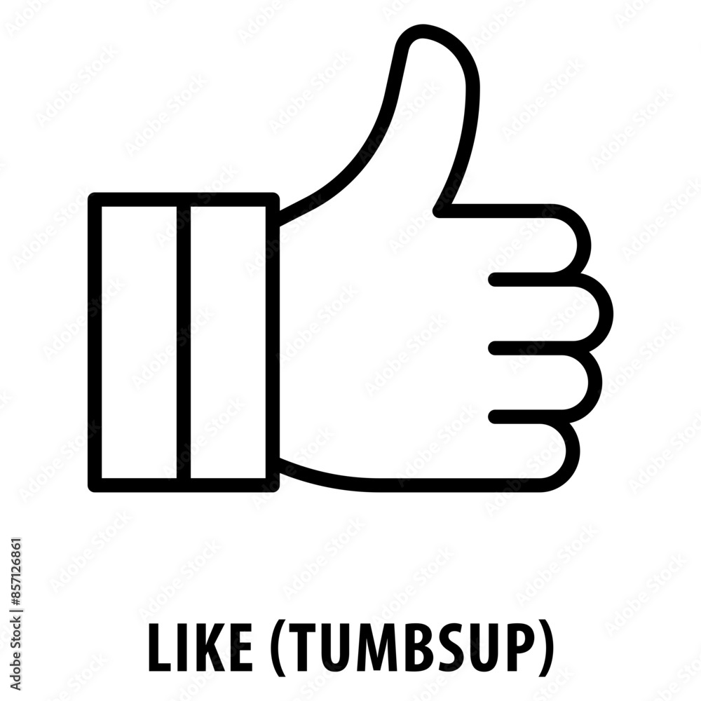 Poster like tumbsup icon simple and easy to edit for your design elements