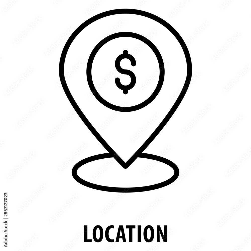 Aufkleber location icon simple and easy to edit for your design elements
