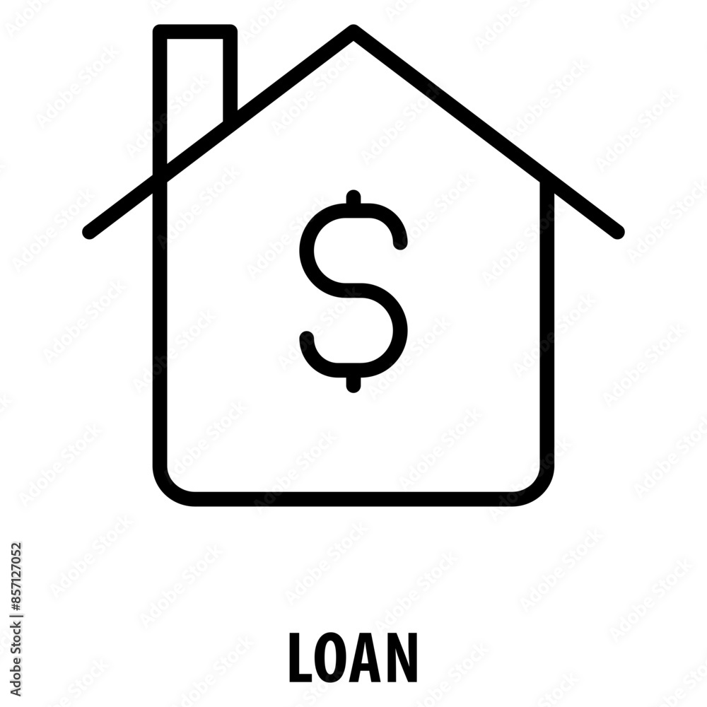 Poster loan icon simple and easy to edit for your design elements