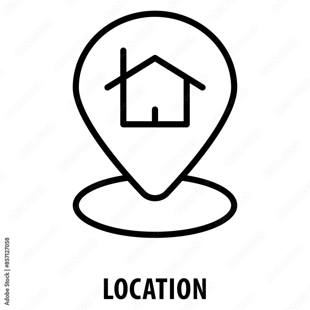Poster location icon simple and easy to edit for your design elements