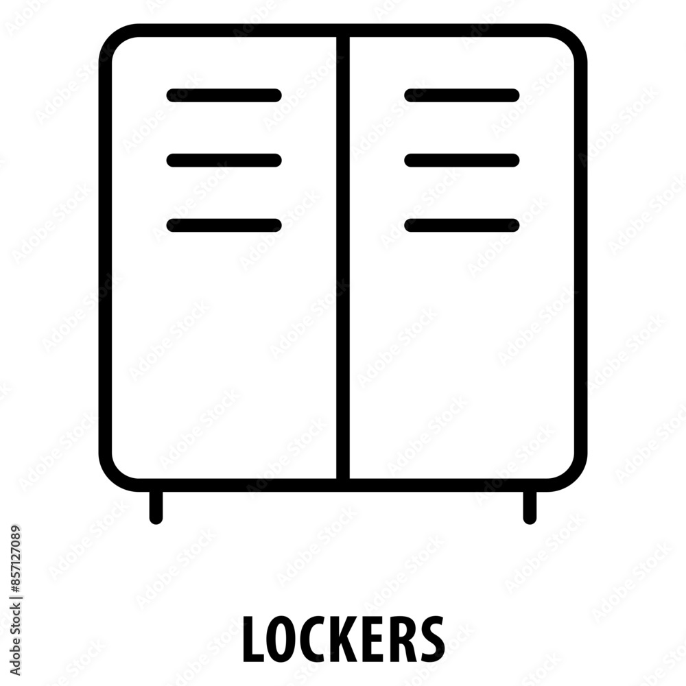 Poster lockers icon simple and easy to edit for your design elements