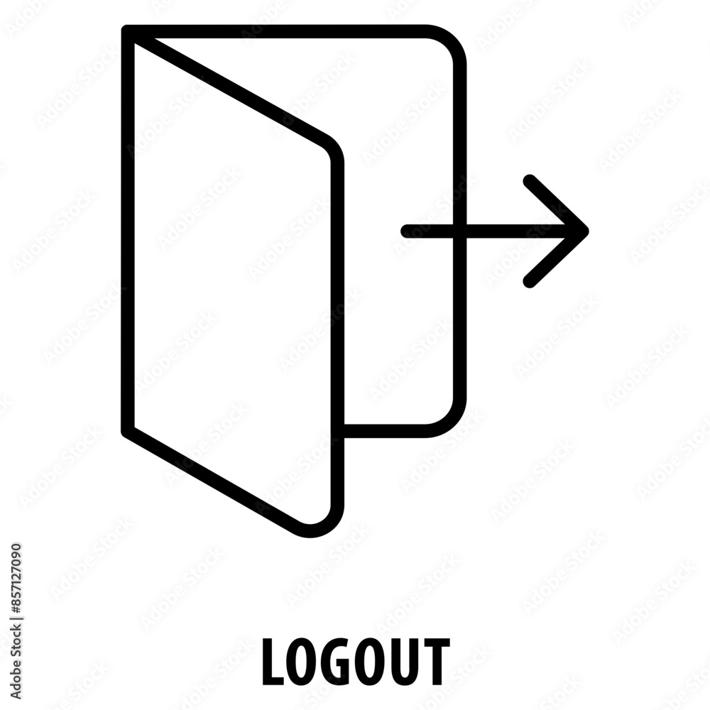 Poster logout icon simple and easy to edit for your design elements