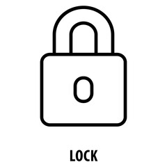 Lock Icon simple and easy to edit for your design elements