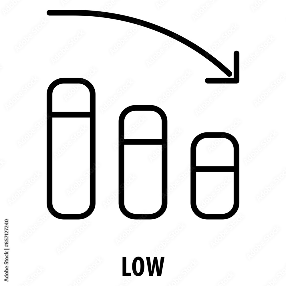 Poster low icon simple and easy to edit for your design elements