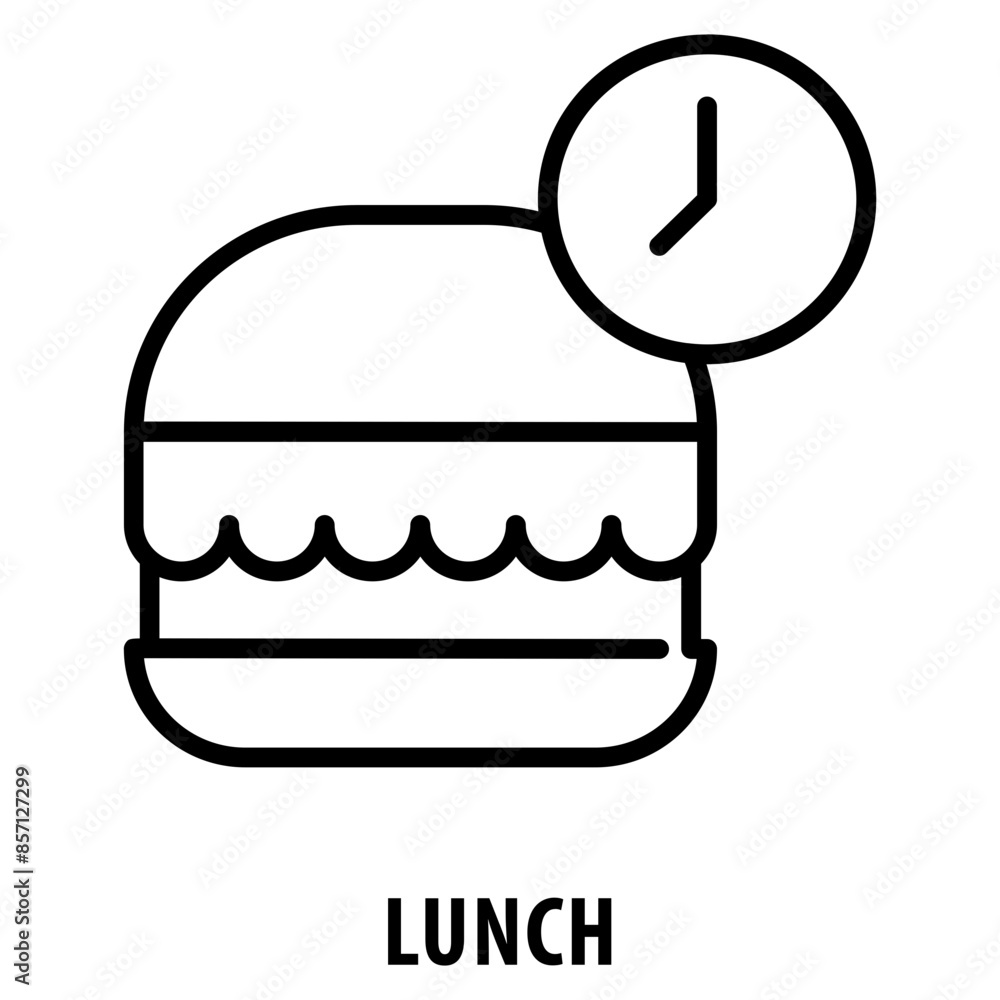 Poster lunch icon simple and easy to edit for your design elements