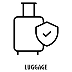 Obraz premium Luggage Icon simple and easy to edit for your design elements