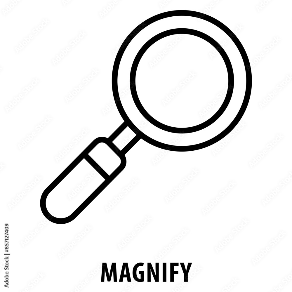 Poster magnify icon simple and easy to edit for your design elements