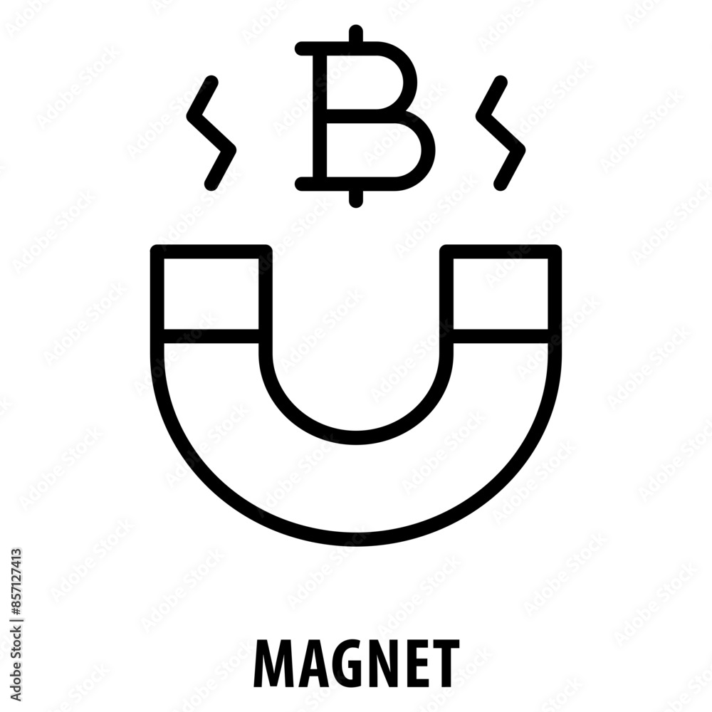 Poster magnet icon simple and easy to edit for your design elements