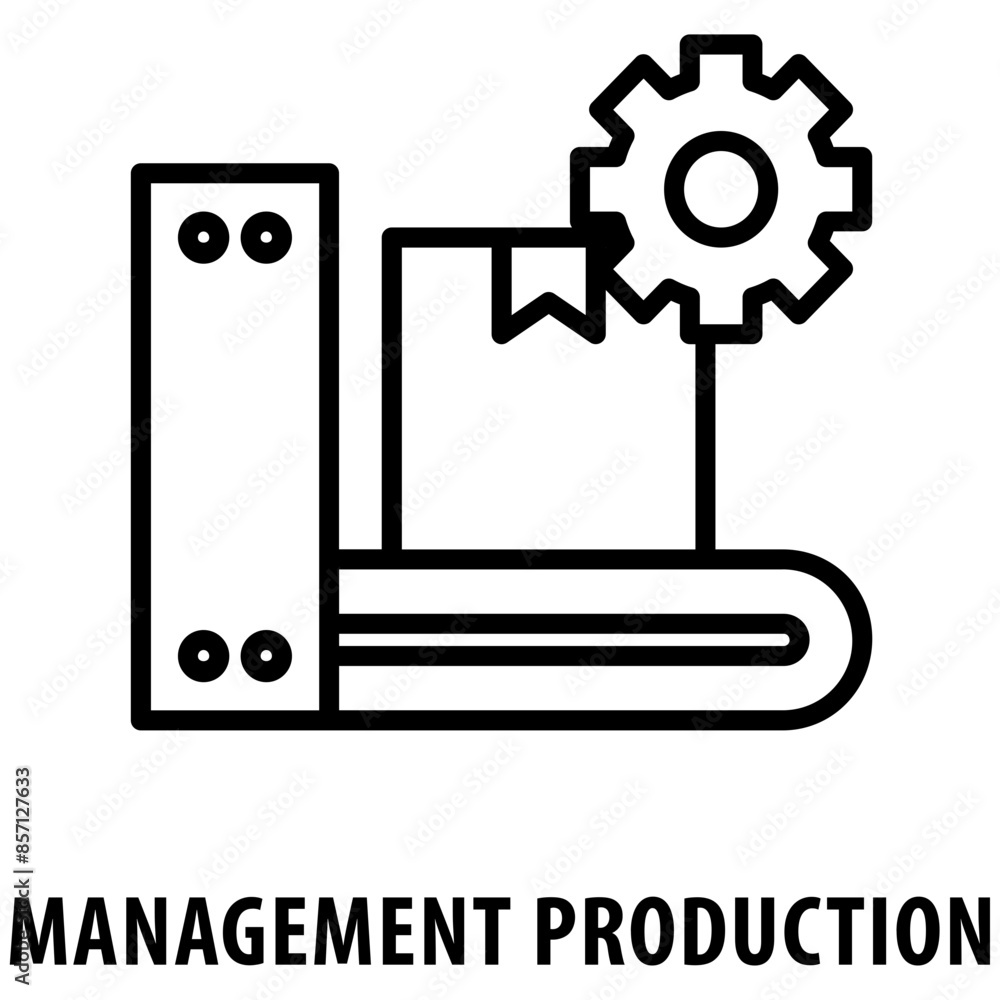 Poster management production icon simple and easy to edit for your design elements