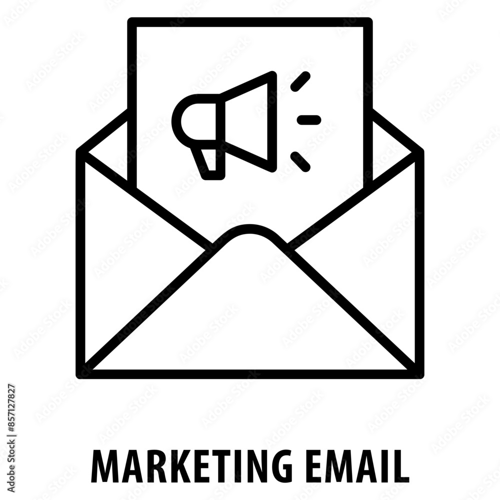 Poster marketing email icon simple and easy to edit for your design elements