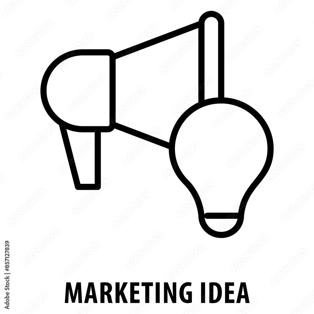 Poster marketing idea icon simple and easy to edit for your design elements