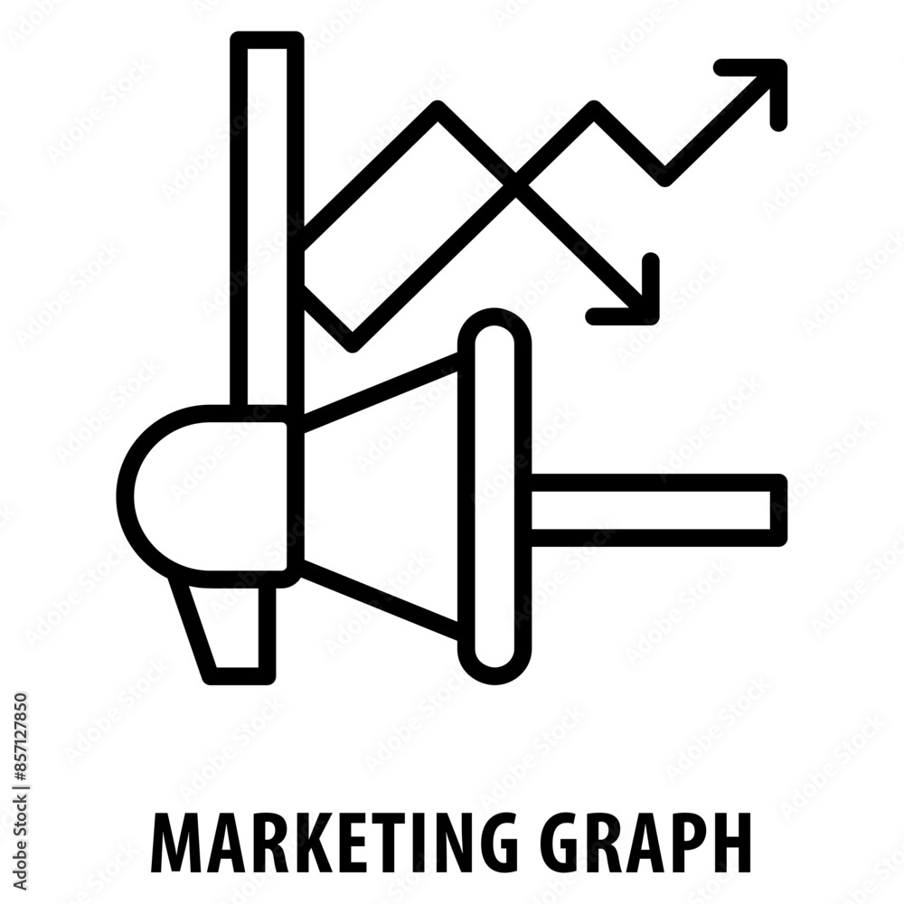Poster marketing graph icon simple and easy to edit for your design elements