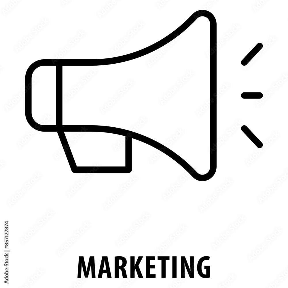 Poster marketing icon simple and easy to edit for your design elements