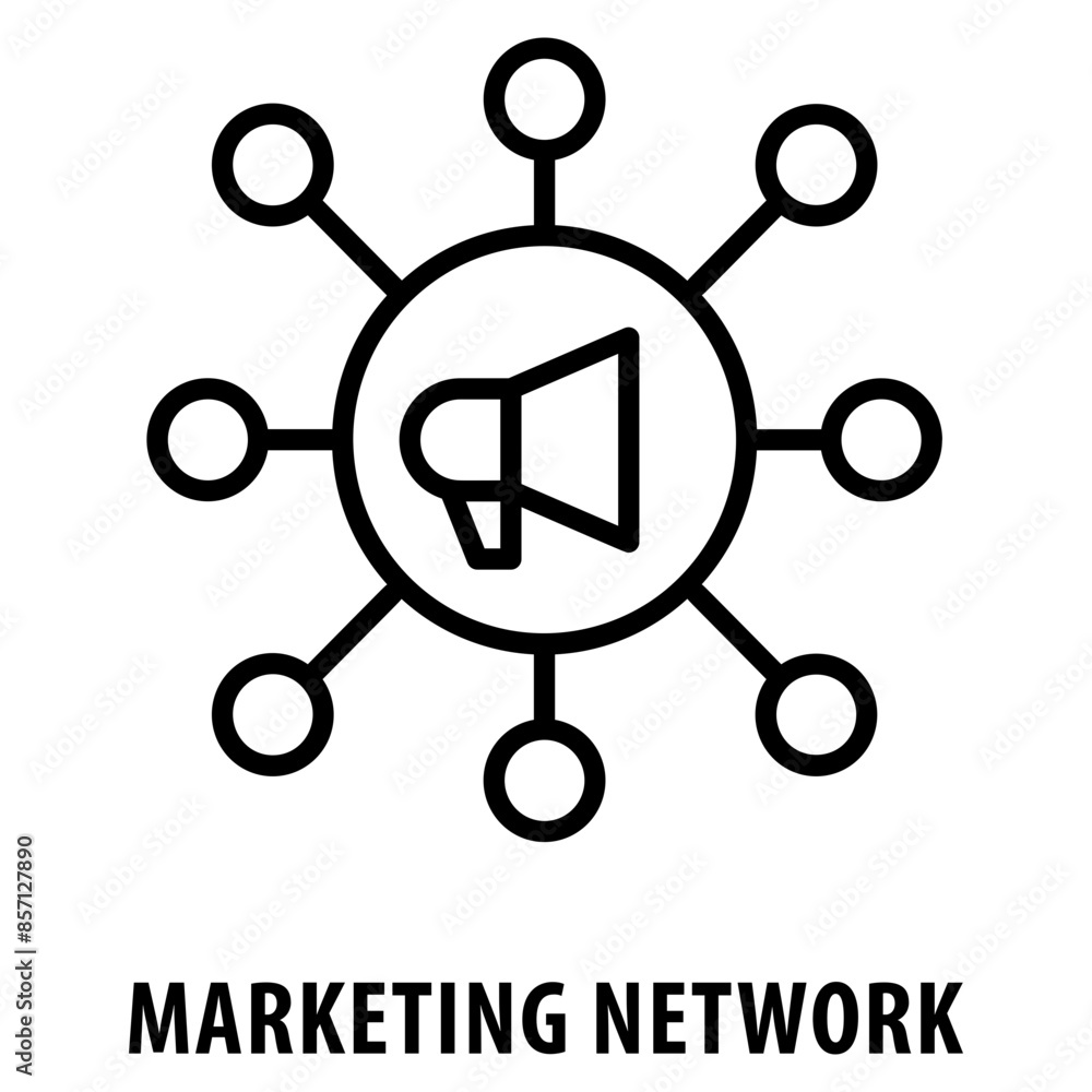 Poster marketing network icon simple and easy to edit for your design elements