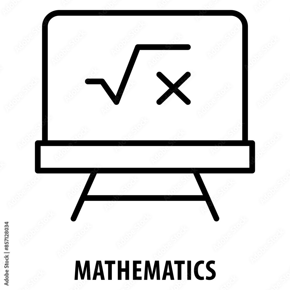 Poster mathematics icon simple and easy to edit for your design elements