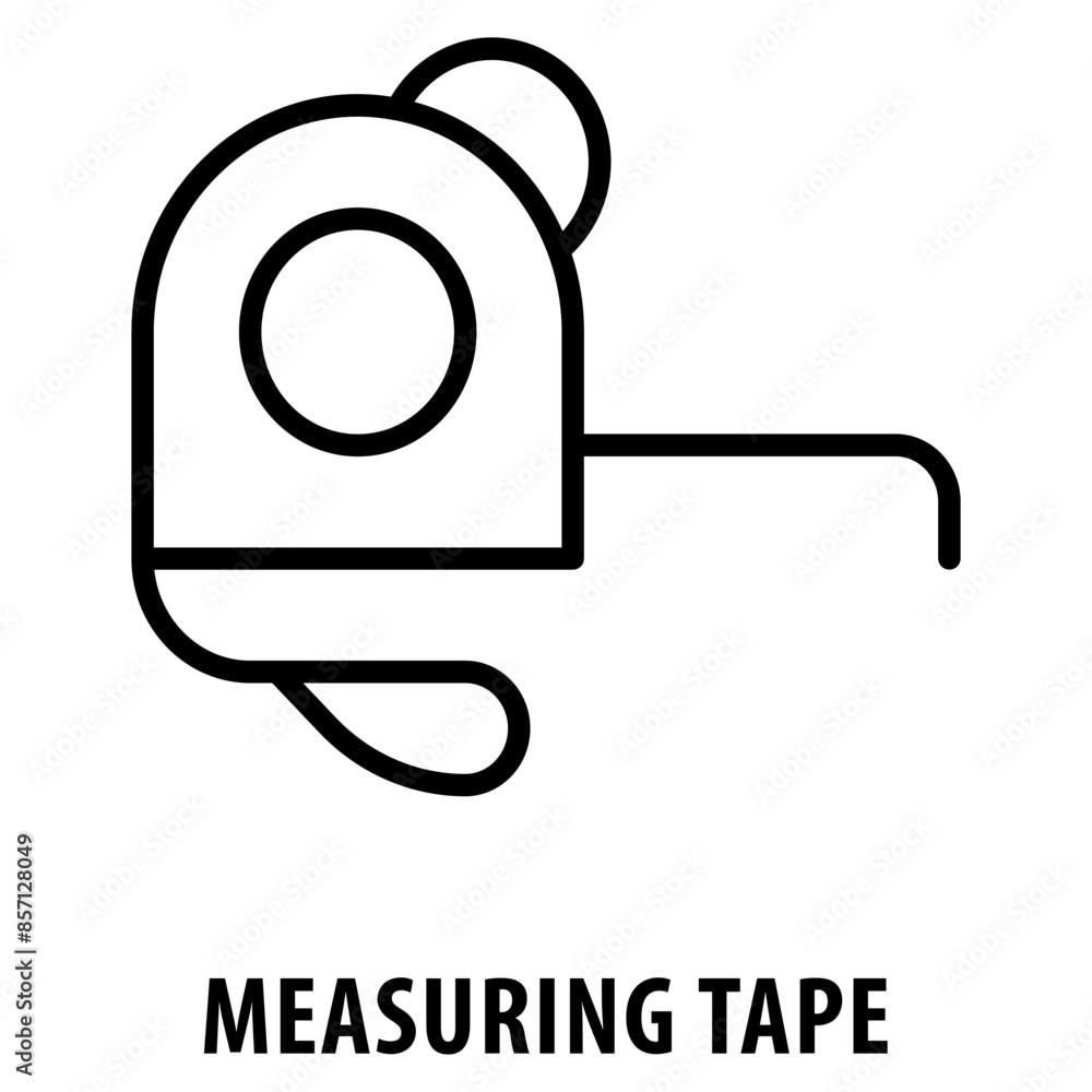 Poster measuring tape icon simple and easy to edit for your design elements