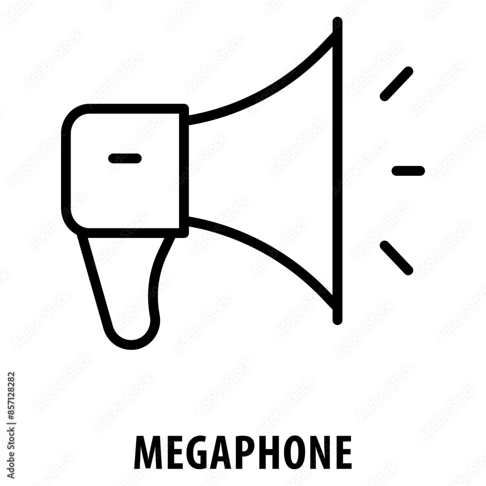 Poster megaphone icon simple and easy to edit for your design elements