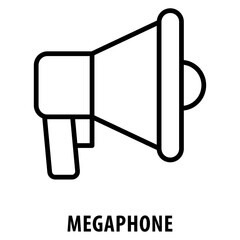 Megaphone Icon simple and easy to edit for your design elements