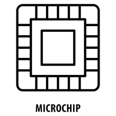 Microchip Icon simple and easy to edit for your design elements