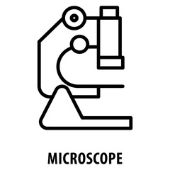 Microscope Icon simple and easy to edit for your design elements