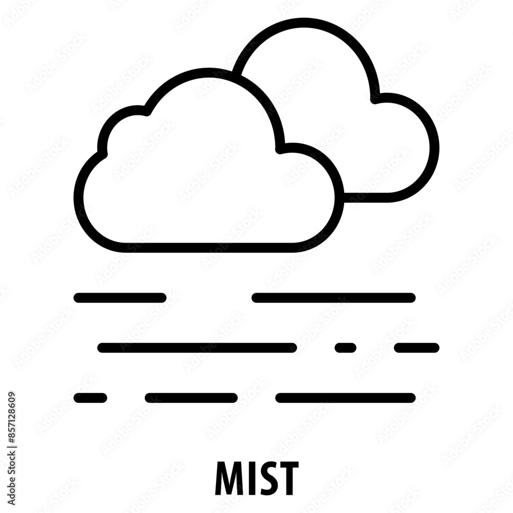 Poster mist icon simple and easy to edit for your design elements