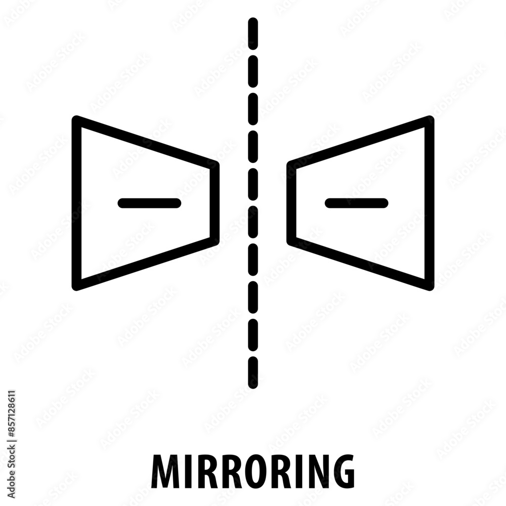 Poster mirroring icon simple and easy to edit for your design elements