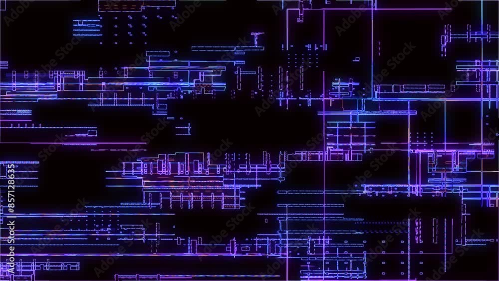 Poster printed circuit board. visualization of advanced technology concept: pcb processor microchip, digiti