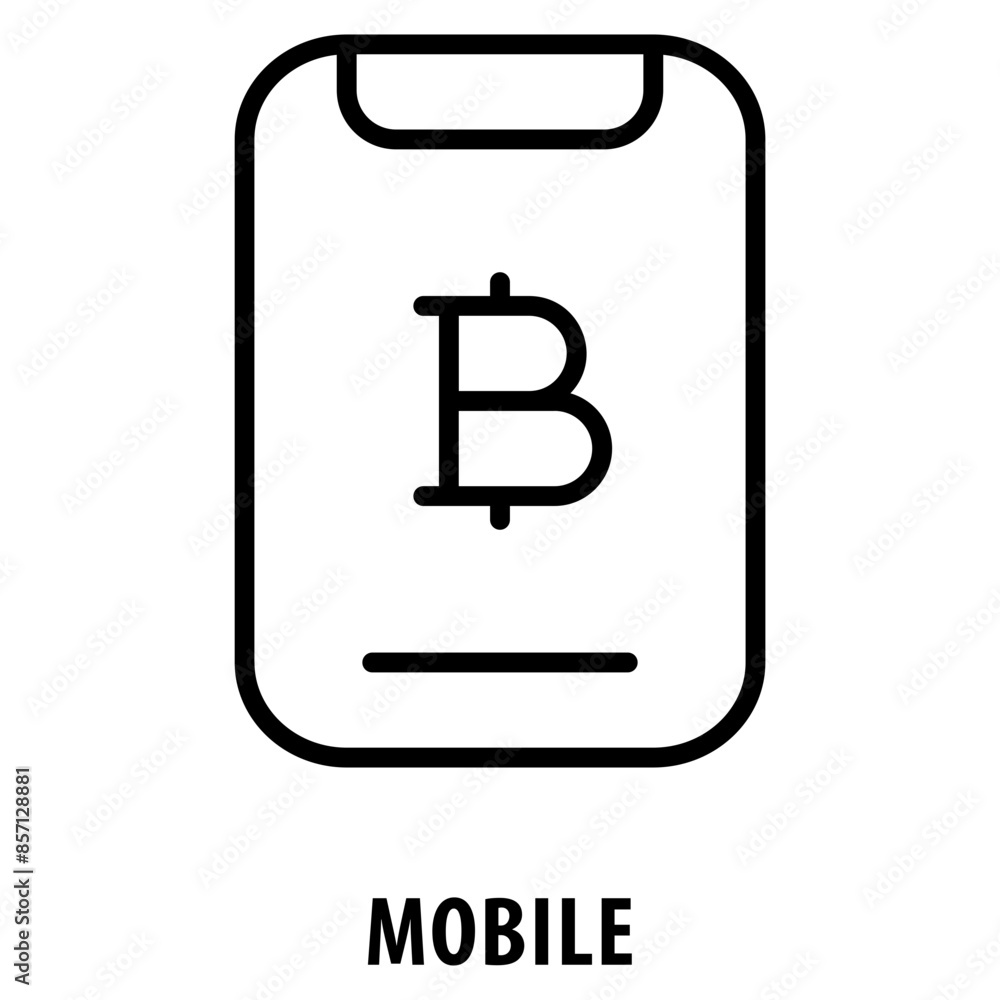 Poster mobile icon simple and easy to edit for your design elements