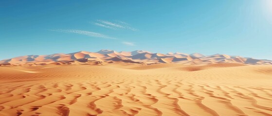 Fototapeta premium Desert Landscape with Blue Sky.