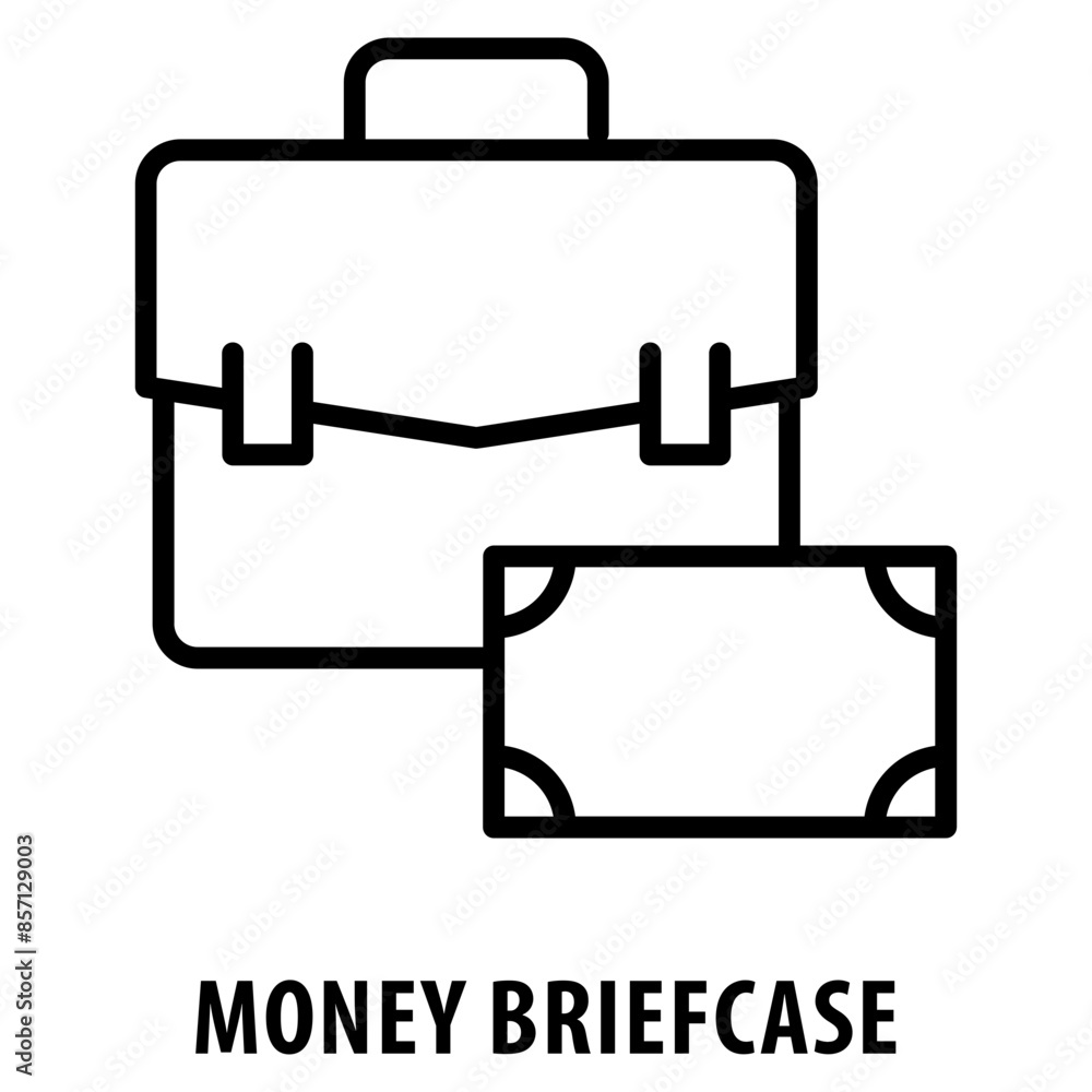 Poster money briefcase icon simple and easy to edit for your design elements