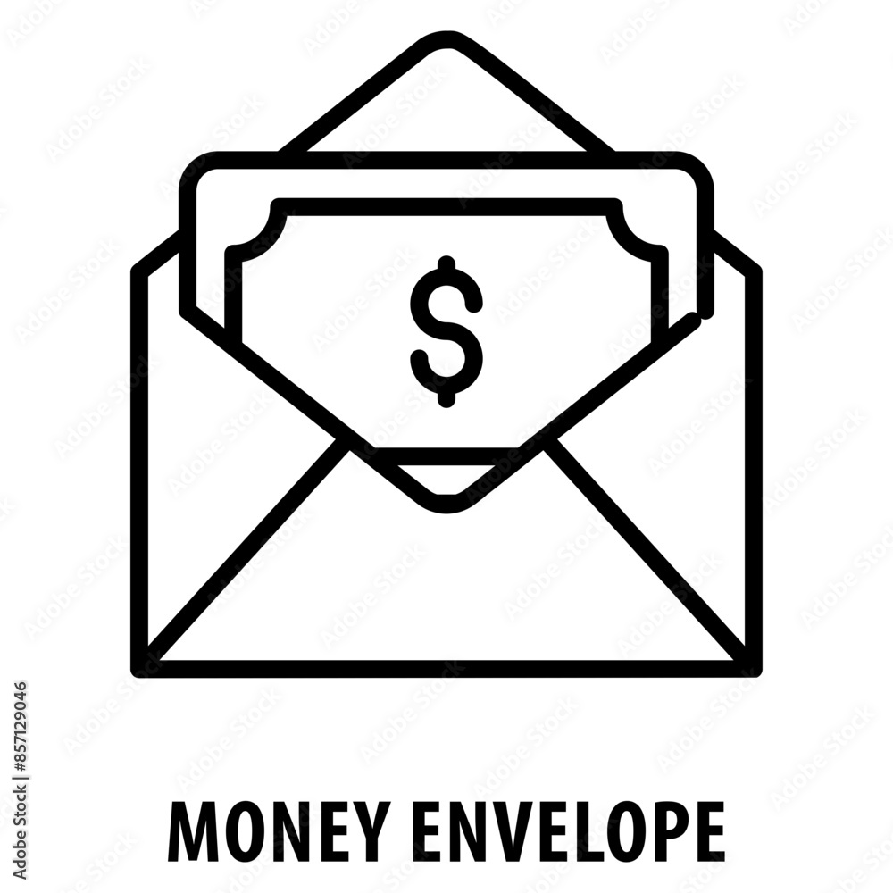 Poster money envelope icon simple and easy to edit for your design elements