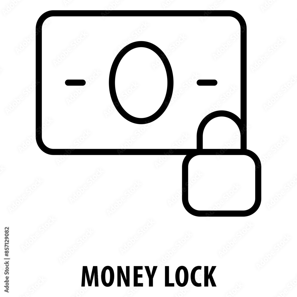 Poster money lock icon simple and easy to edit for your design elements