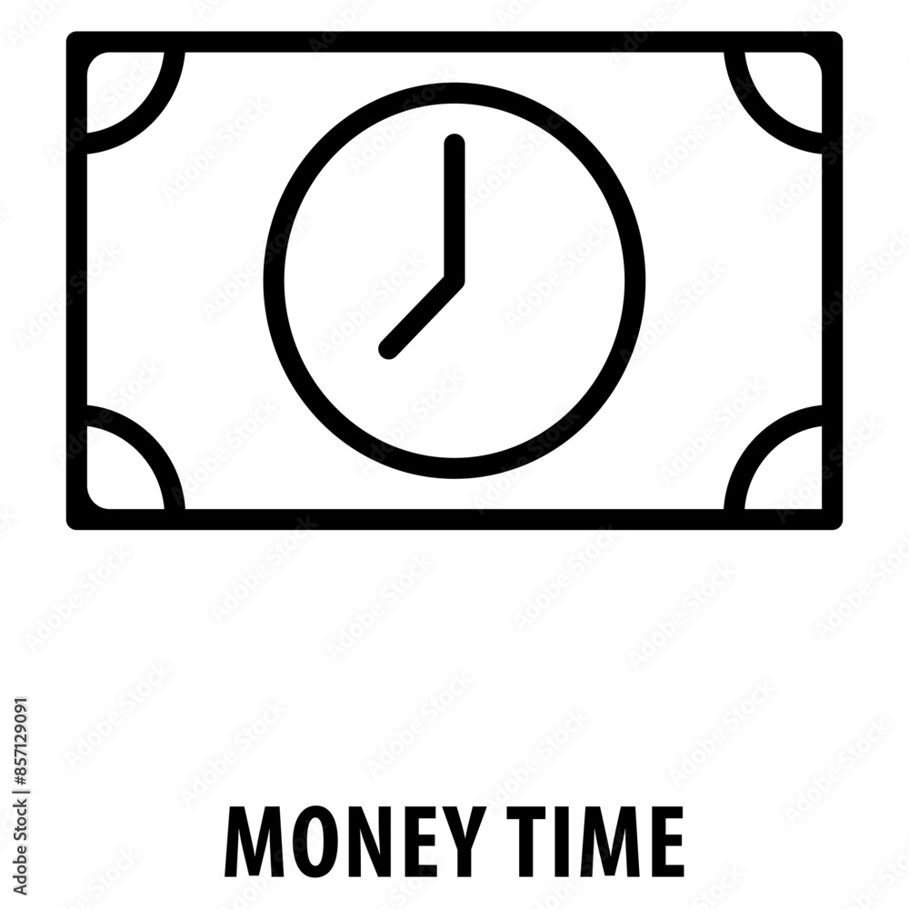 Poster money time icon simple and easy to edit for your design elements