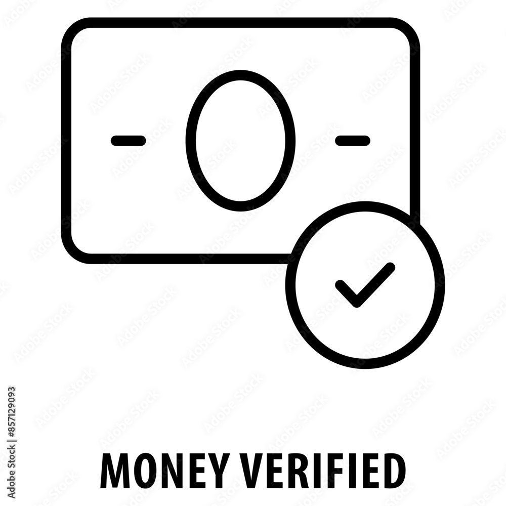 Poster money verified icon simple and easy to edit for your design elements