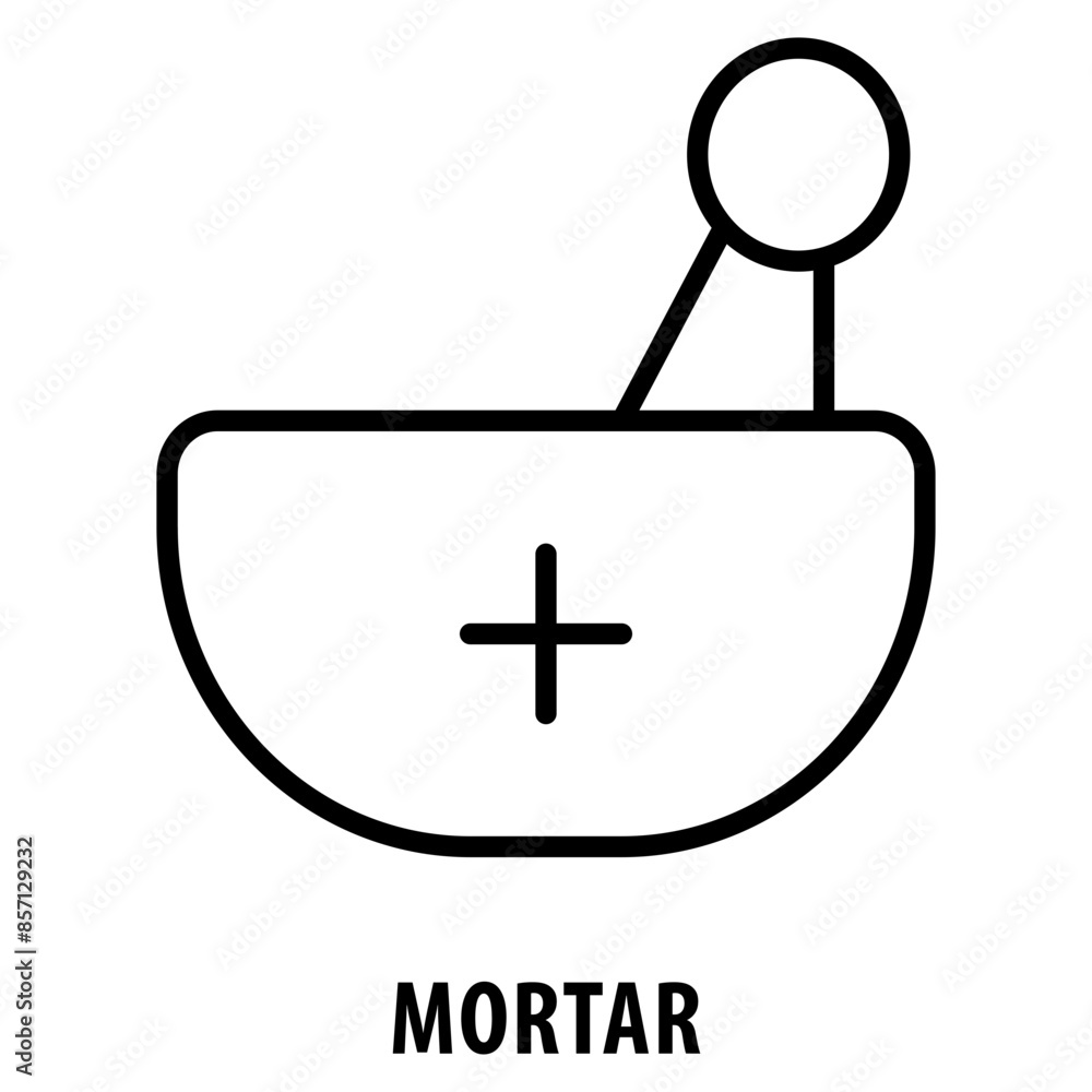 Aufkleber mortar icon simple and easy to edit for your design elements