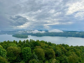 Lake Solina is a largest in Poland water reservoir surrounded by a characteristic landscape of...