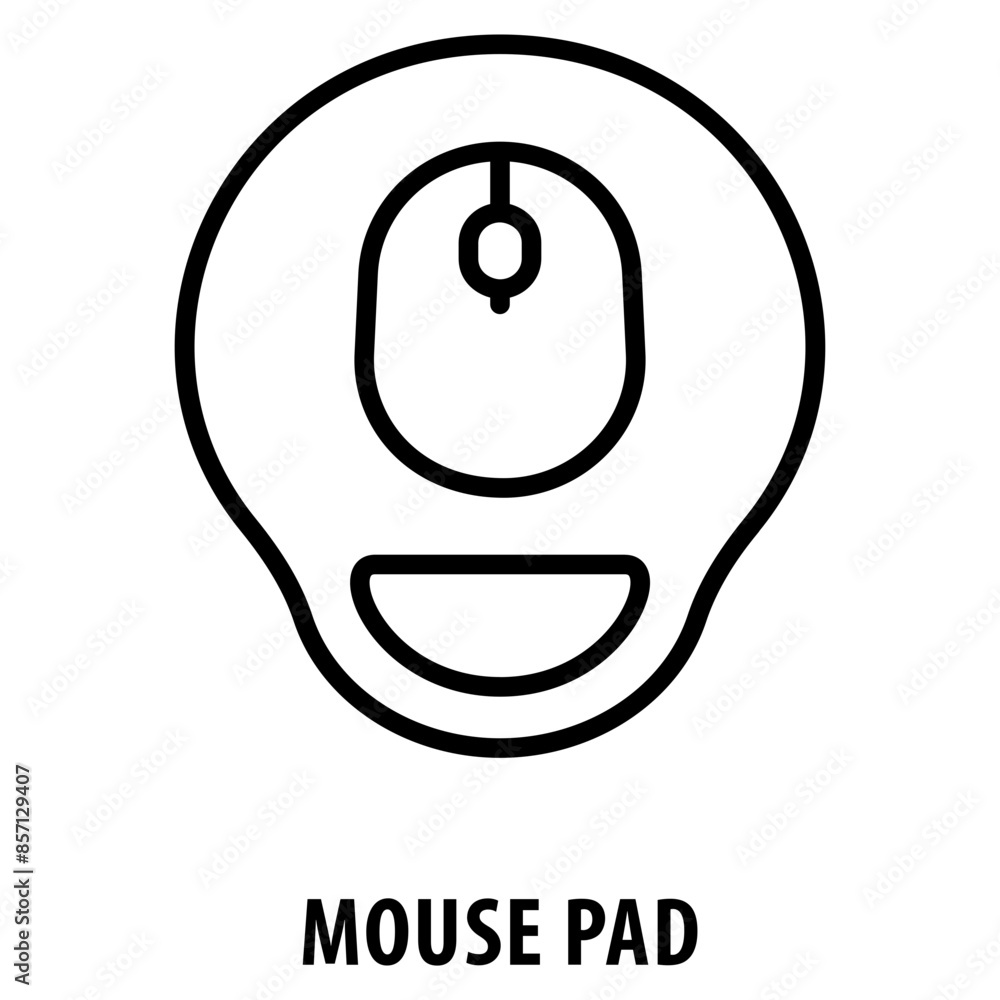 Poster mouse pad icon simple and easy to edit for your design elements
