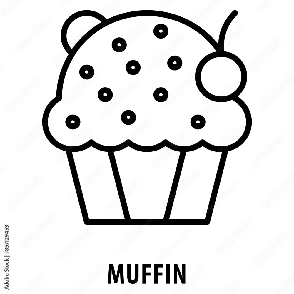 Poster muffin icon simple and easy to edit for your design elements