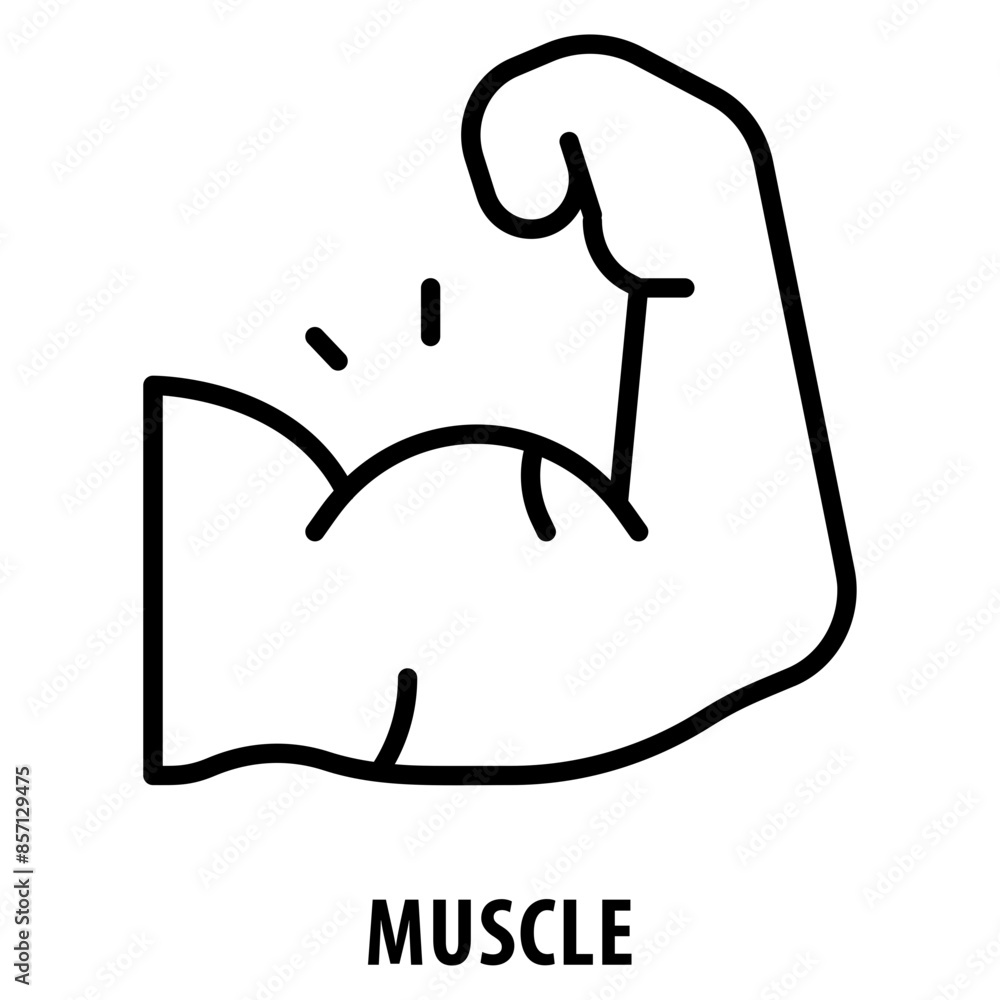 Poster muscle icon simple and easy to edit for your design elements
