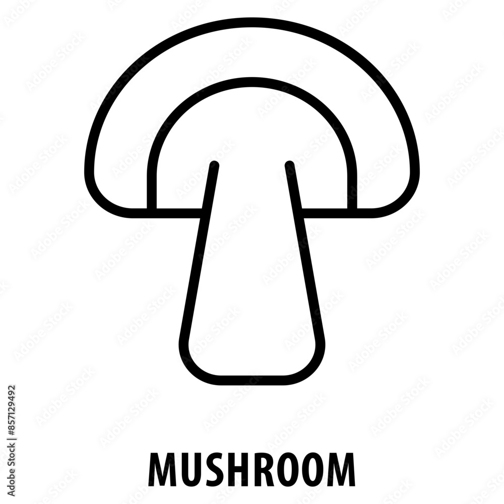 Poster mushroom icon simple and easy to edit for your design elements