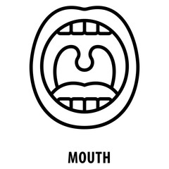 Obraz premium mouth teeth, tonsils and tongue Icon simple and easy to edit for your design elements