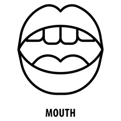 Mouth Icon simple and easy to edit for your design elements