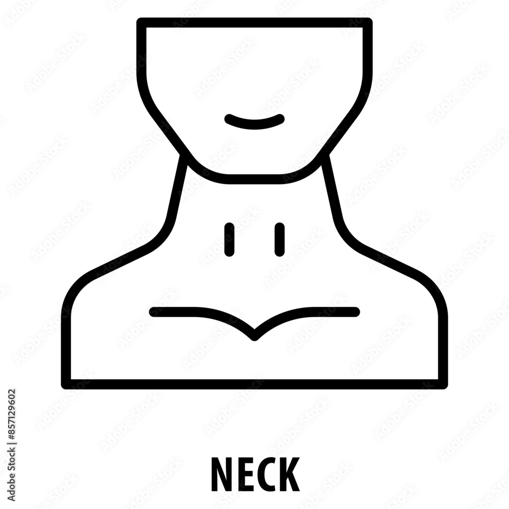 Poster neck icon simple and easy to edit for your design elements
