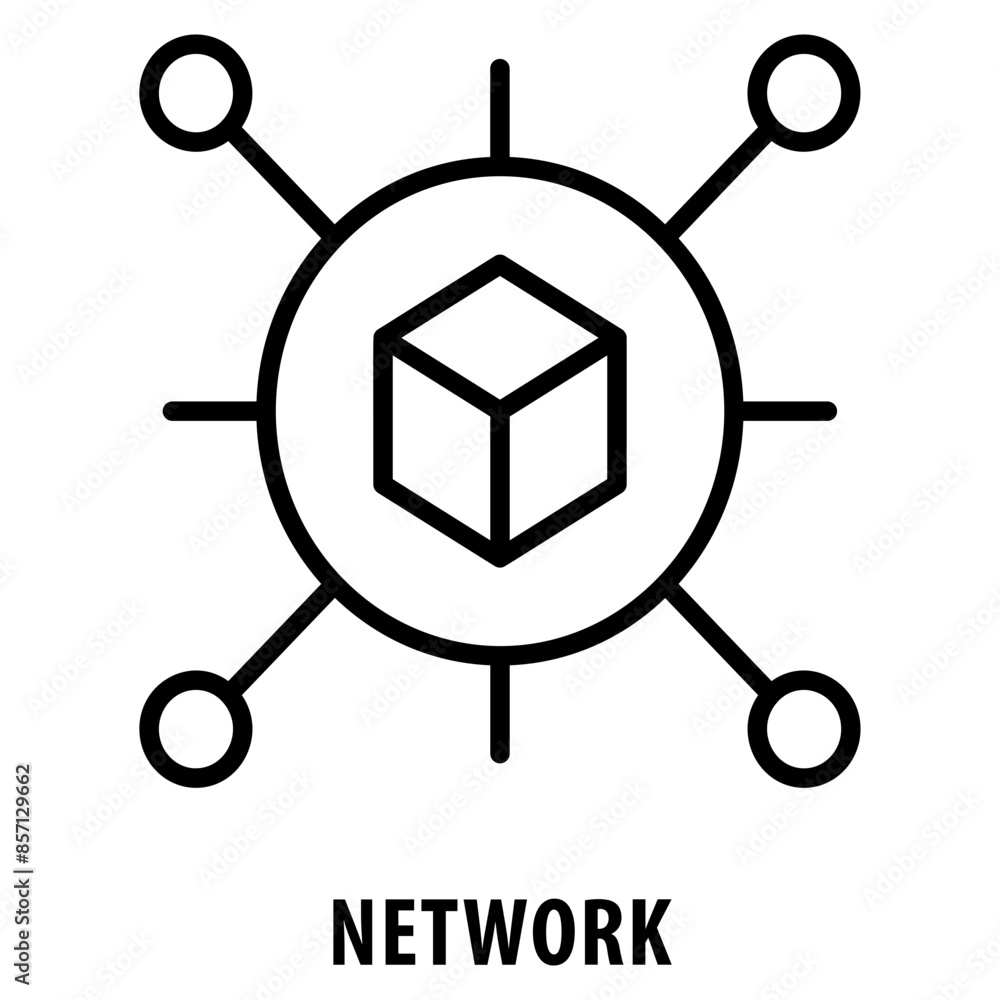 Poster network icon simple and easy to edit for your design elements