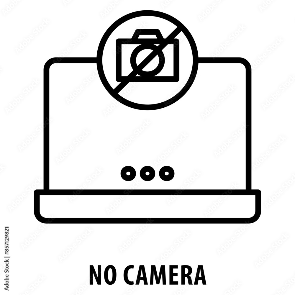 Poster no camera icon simple and easy to edit for your design elements