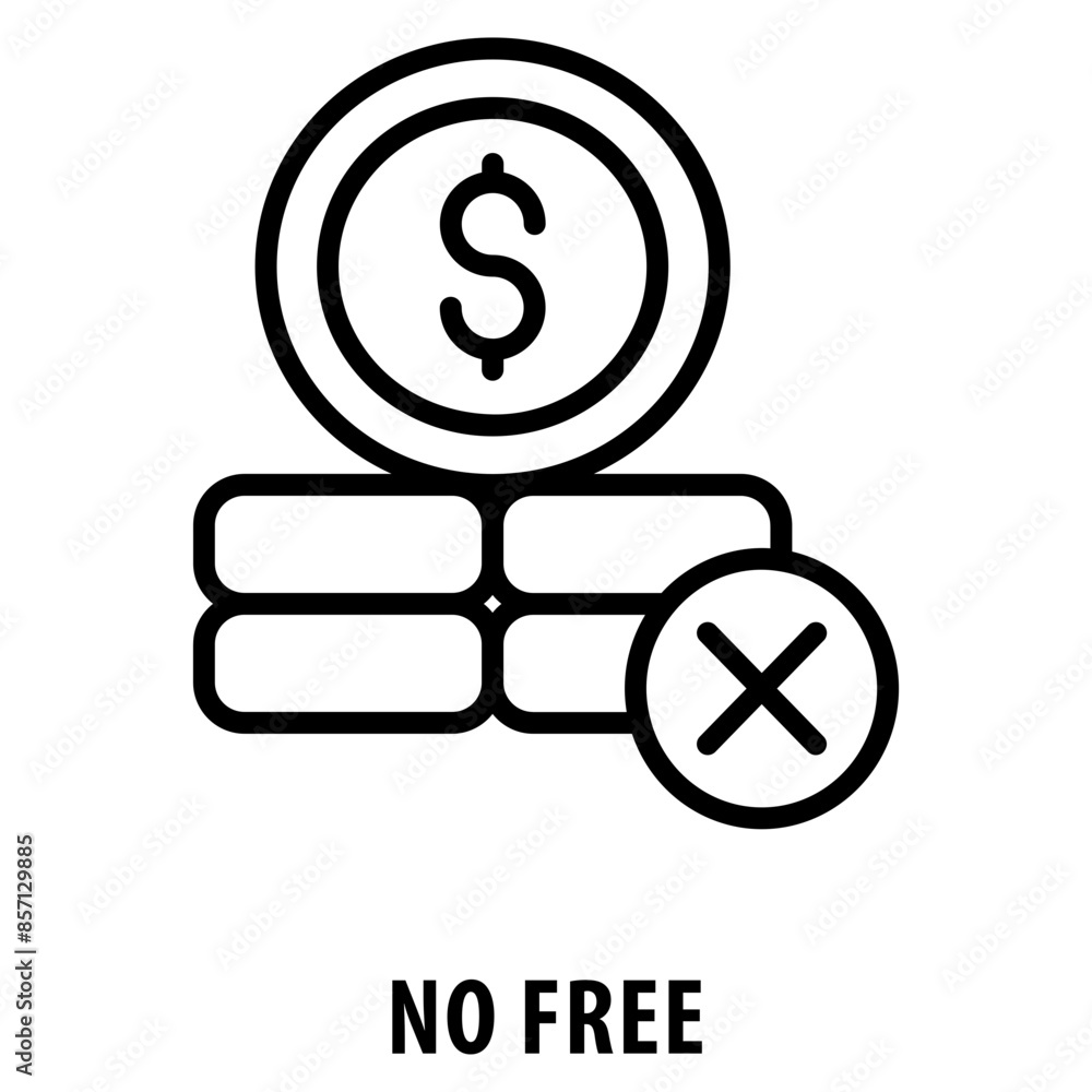 Poster no free icon simple and easy to edit for your design elements