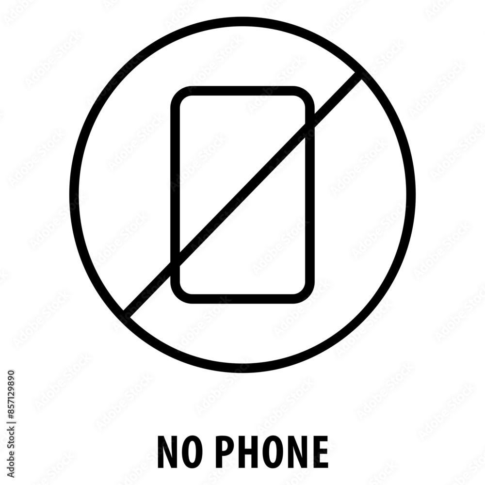 Poster no phone icon simple and easy to edit for your design elements