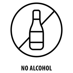 No alcohol Icon simple and easy to edit for your design elements