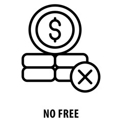 No Free Icon simple and easy to edit for your design elements